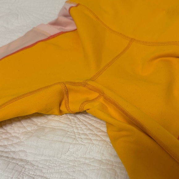 Fabletics Yellow and Pink powerhold Leggings - Picture 4 of 4